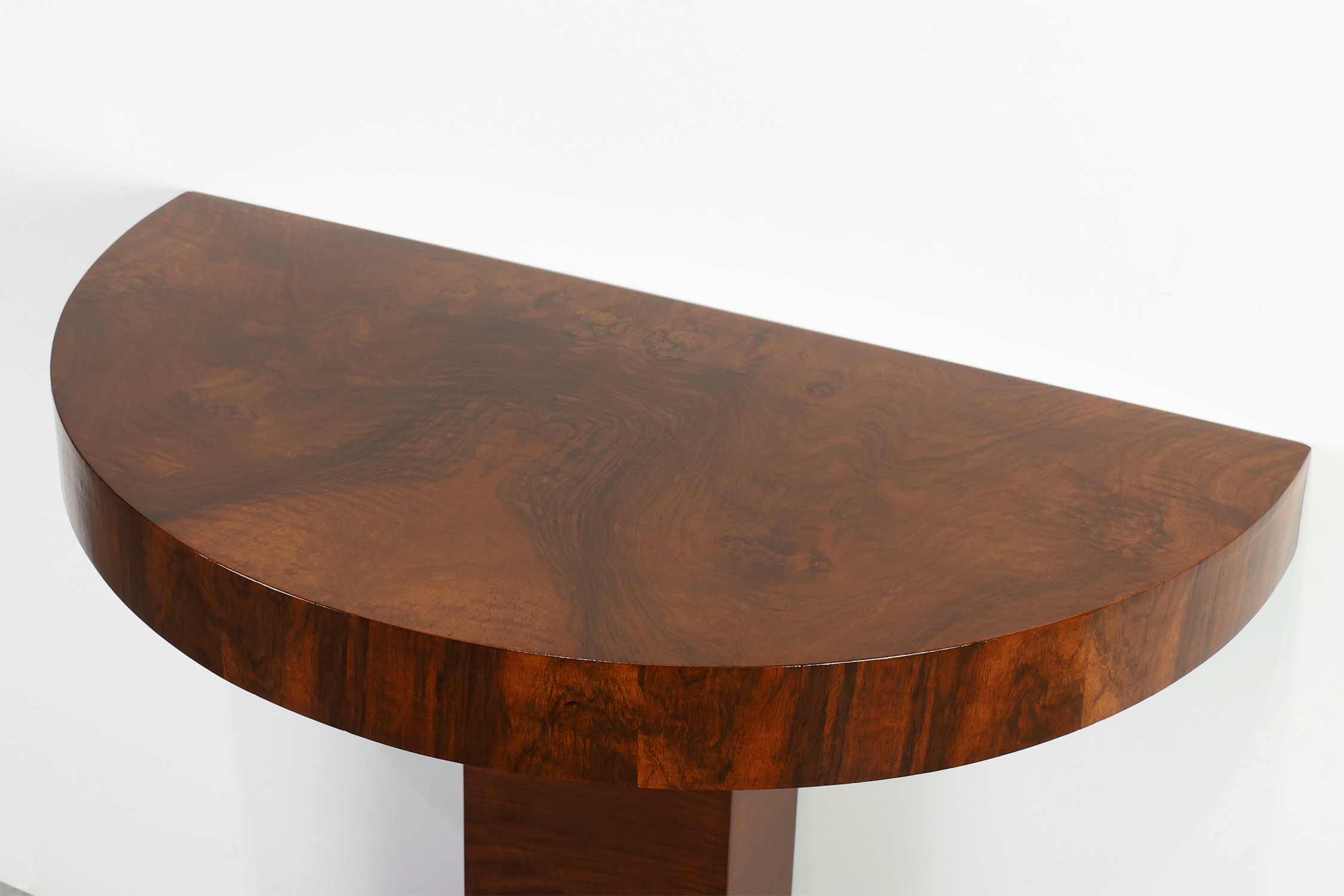 Art Deco Console Table in Walnut Veneer, France 1920sthumbnail